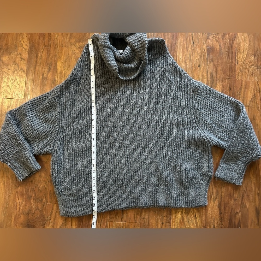 Chunky Oversized Cowl Neck Knitted Sweater Long Sleeves Cozy - Picture 6 of 9